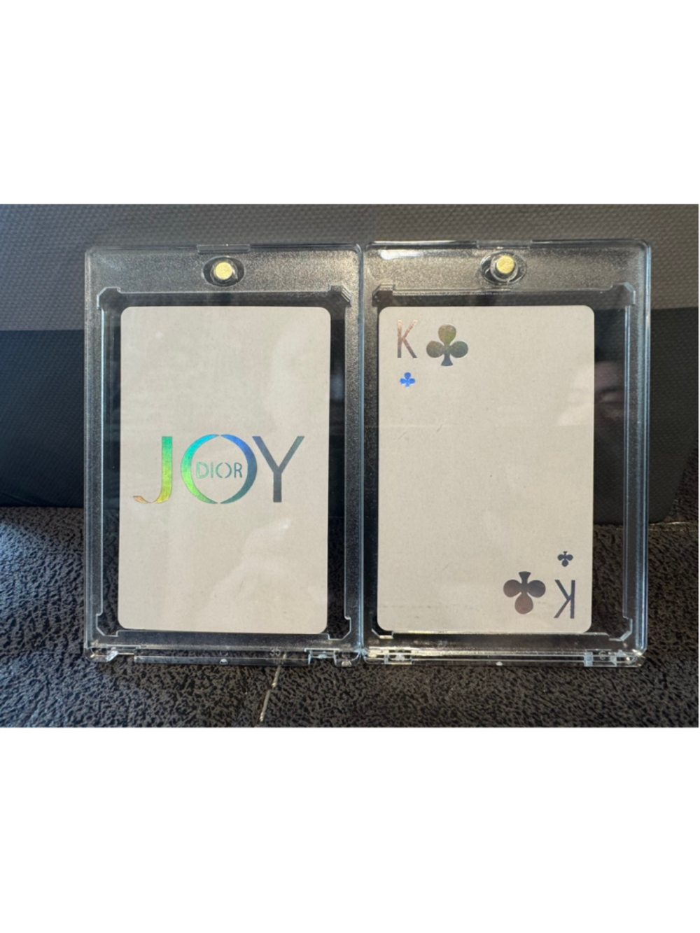 Dior Joy Playing Card King of Hearts White Iridescent